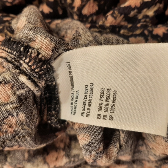 American Eagle Outfitters Women's Boho Floral Blouse Size Large - Picture 4 of 12